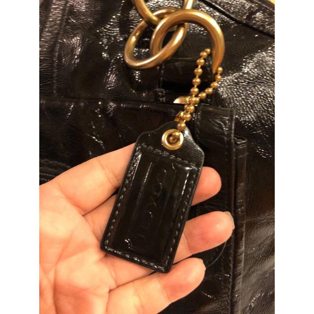 Coach13134 soho Large Courtney Domed BLACK Patent Leather Satchel Bag (bag150 - Picture 3 of 11